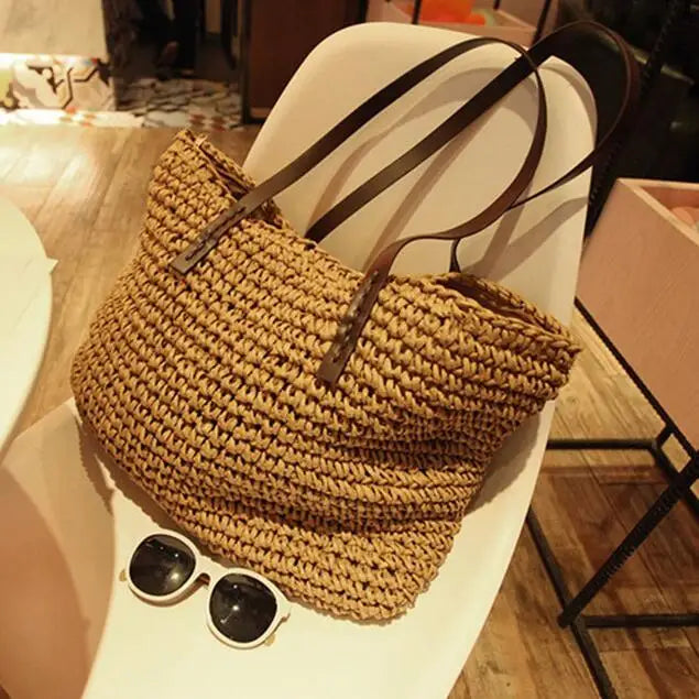 Beach Bag Rattan Woven