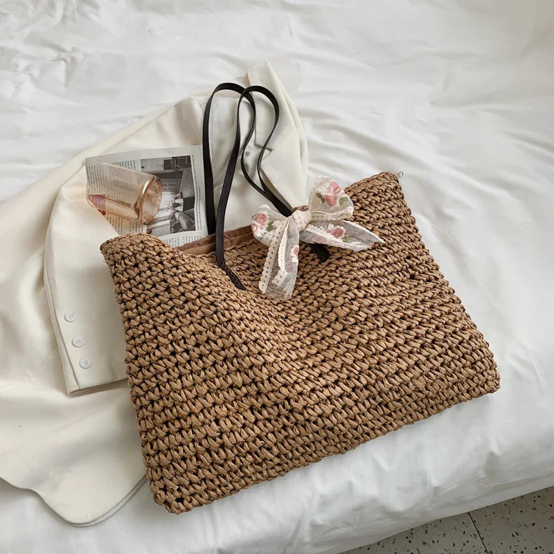 Beach Bag Rattan Woven