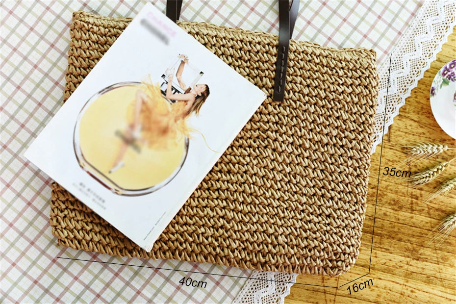 Beach Bag Rattan Woven