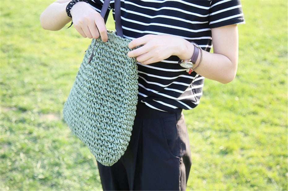Beach Bag Rattan Woven