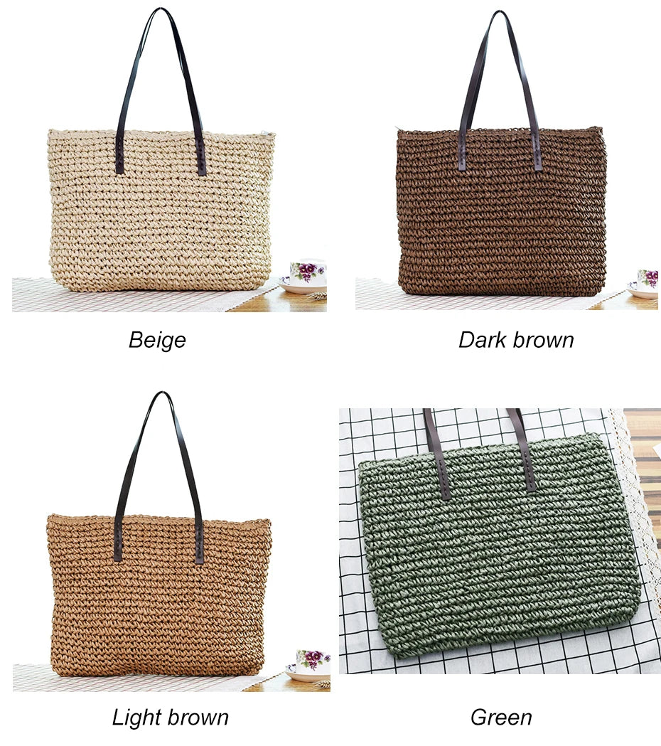 Beach Bag Rattan Woven