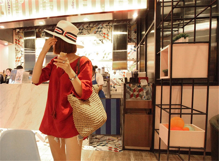 Beach Bag Rattan Woven