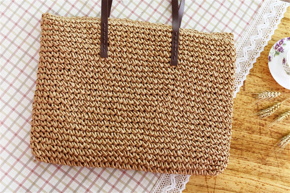 Beach Bag Rattan Woven