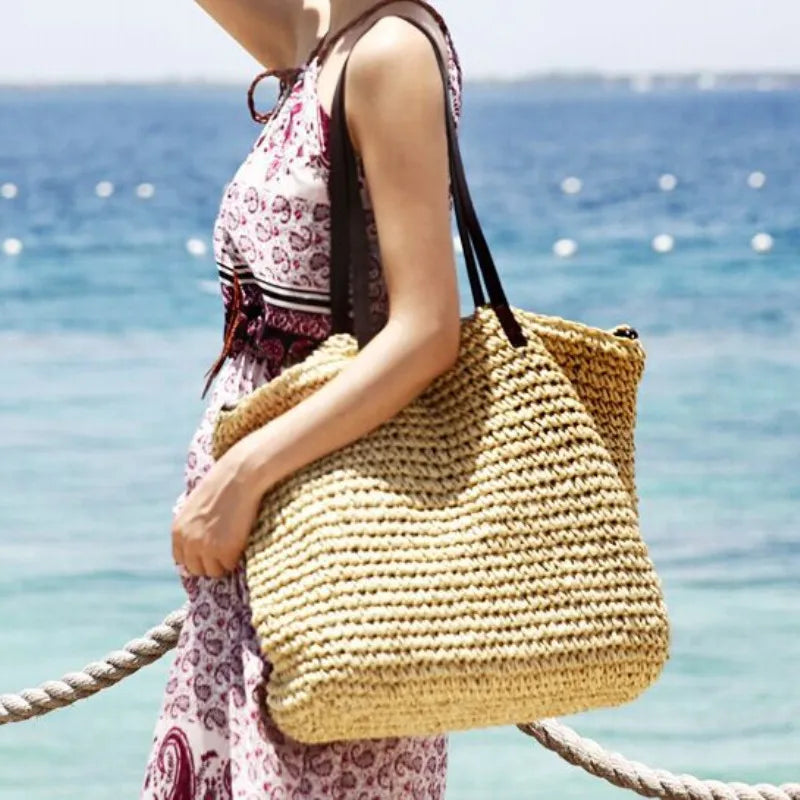 Beach Bag Rattan Woven