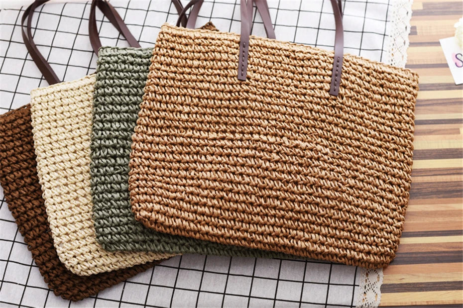 Beach Bag Rattan Woven