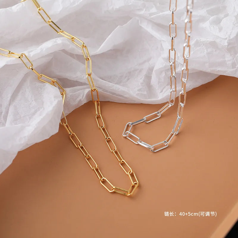 925 Sterling Silver Gold Necklace