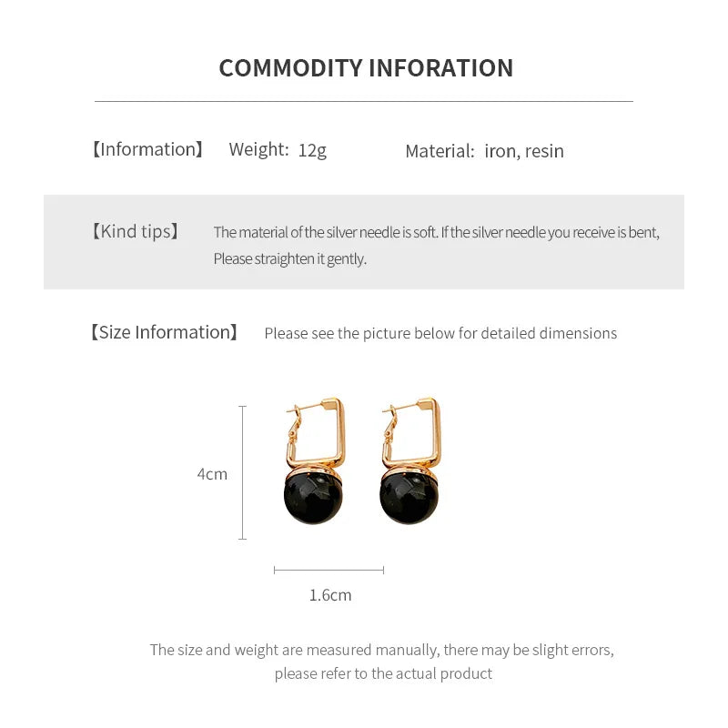 Rectangular Round Earrings