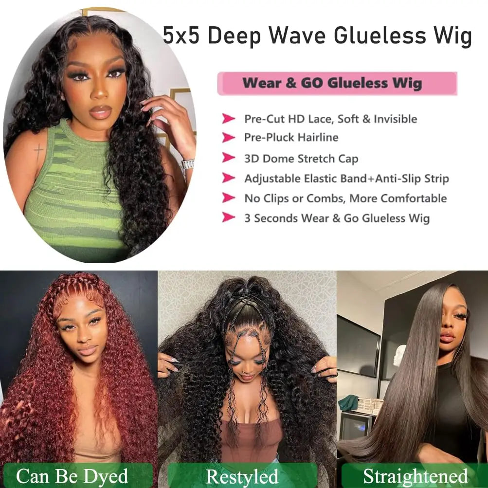 Deep Wave Lace Front Wigs