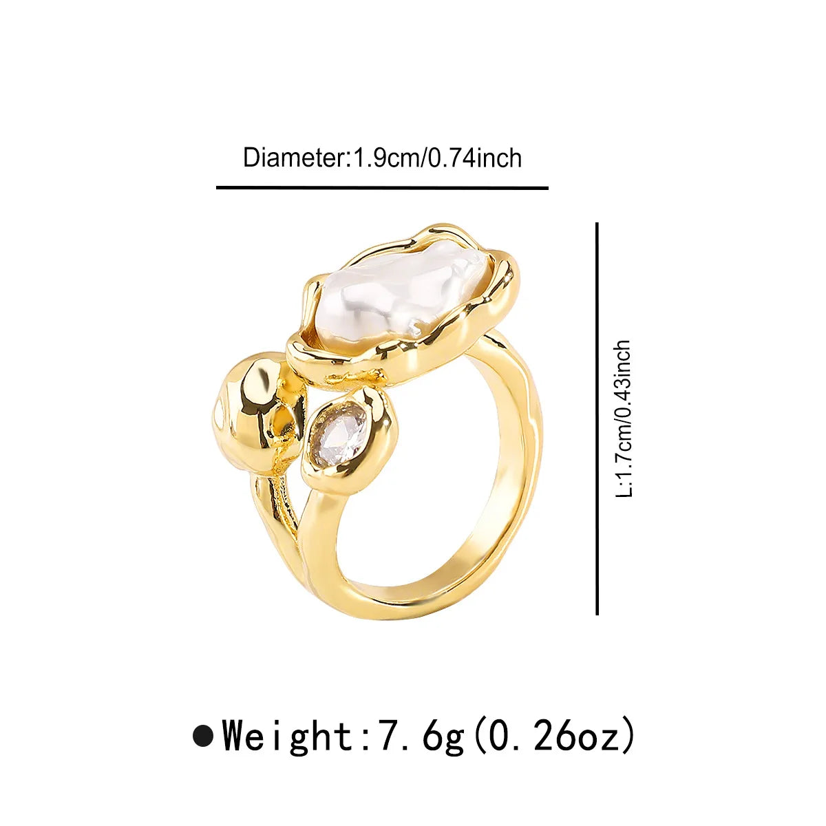 Vintage Baroque Pearl Ring
