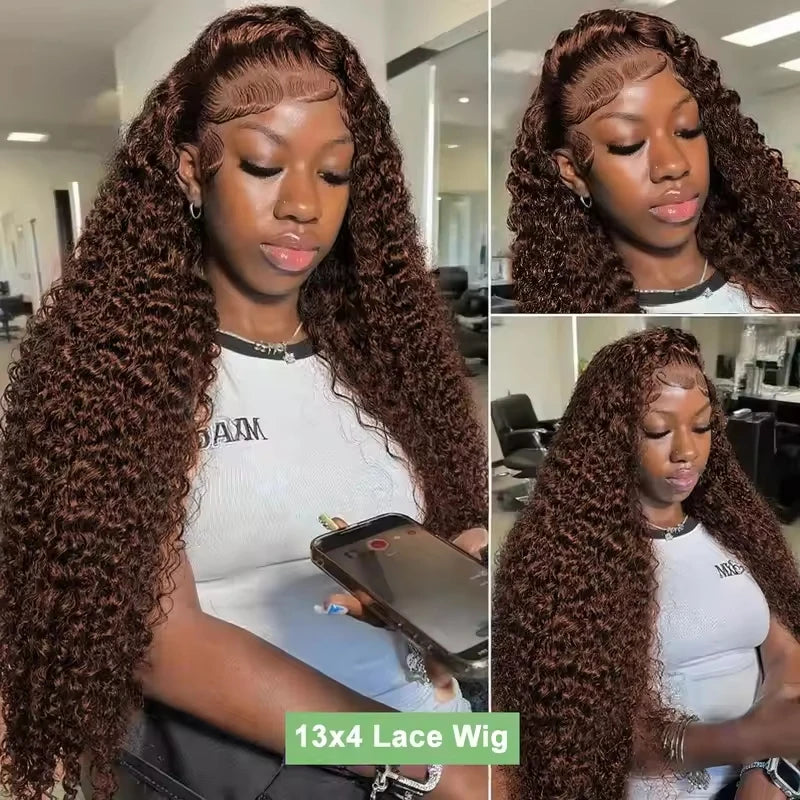 Curly Lace Frontal Wigs Pre Plucked