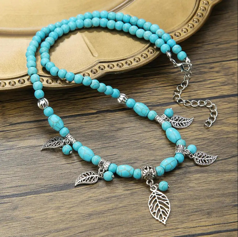 Natural Turquoise Beaded