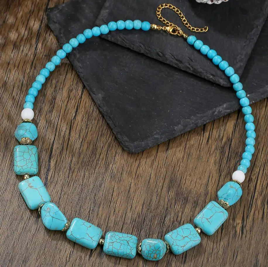 Natural Turquoise Beaded