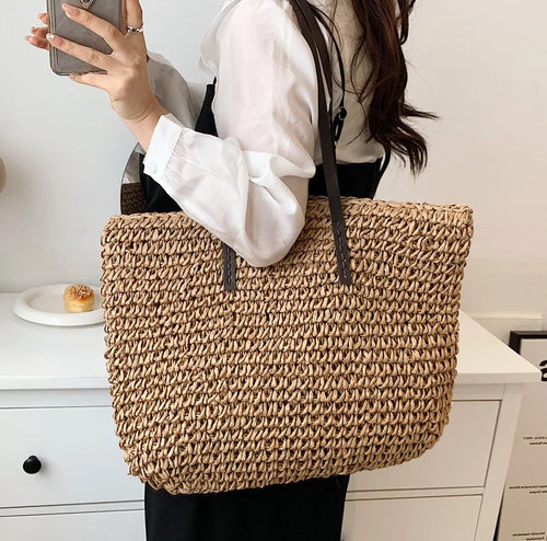 Beach Bag Rattan Woven
