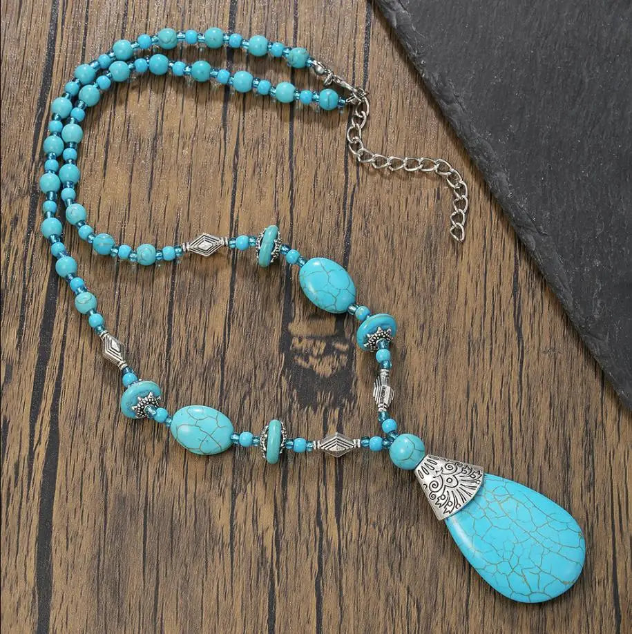 Natural Turquoise Beaded