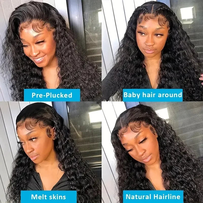 100% Deep Wave Frontal Wig