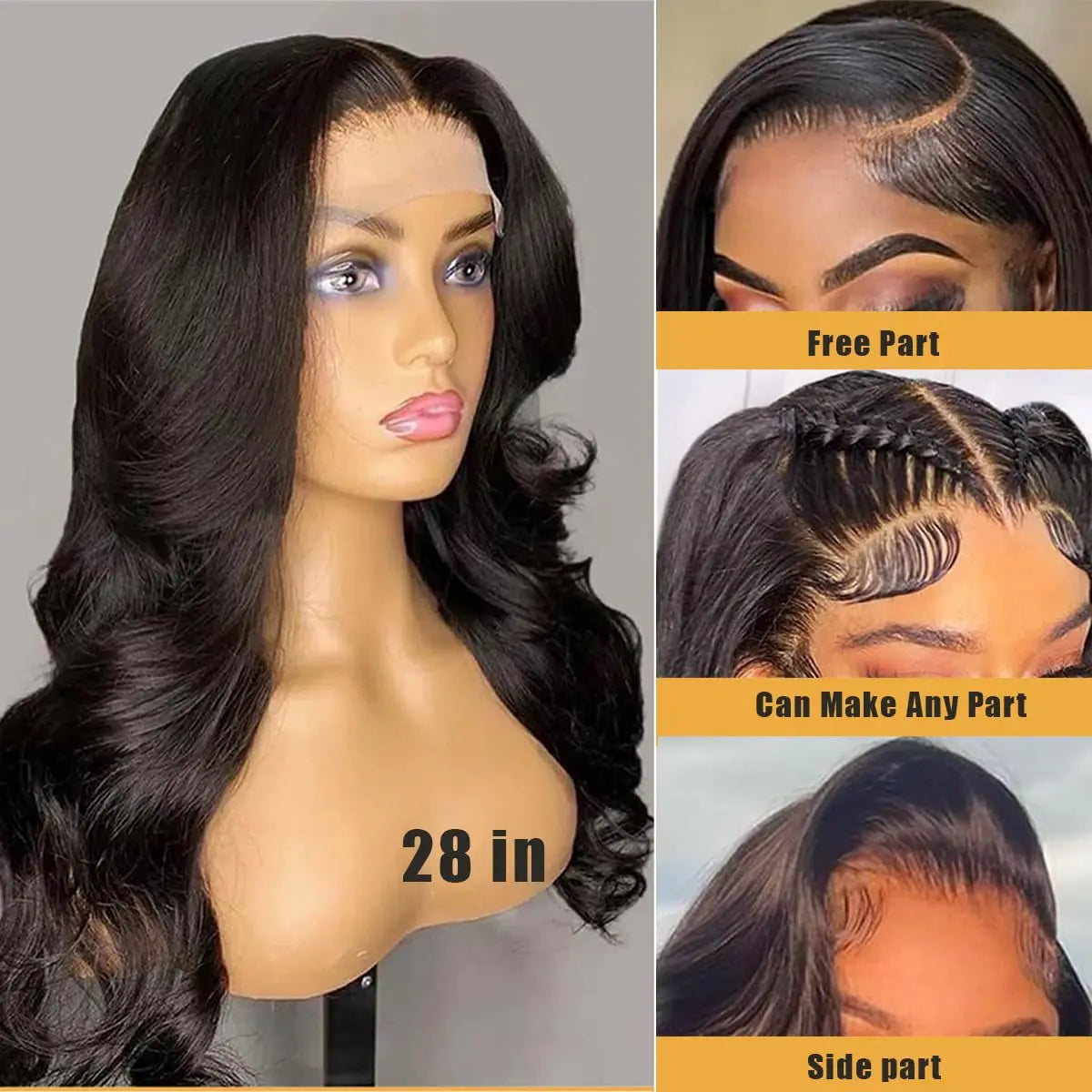 13x4 Transparent Lace Front Wigs