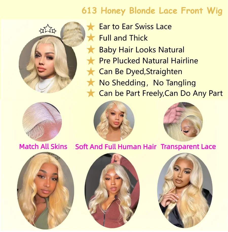 613 Honey Blonde Body Wave Wig
