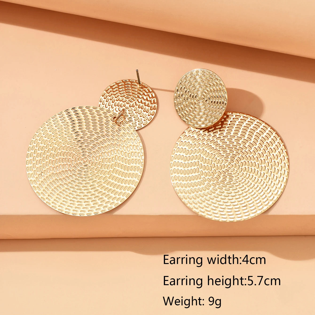 Geometric Metal Round Earring