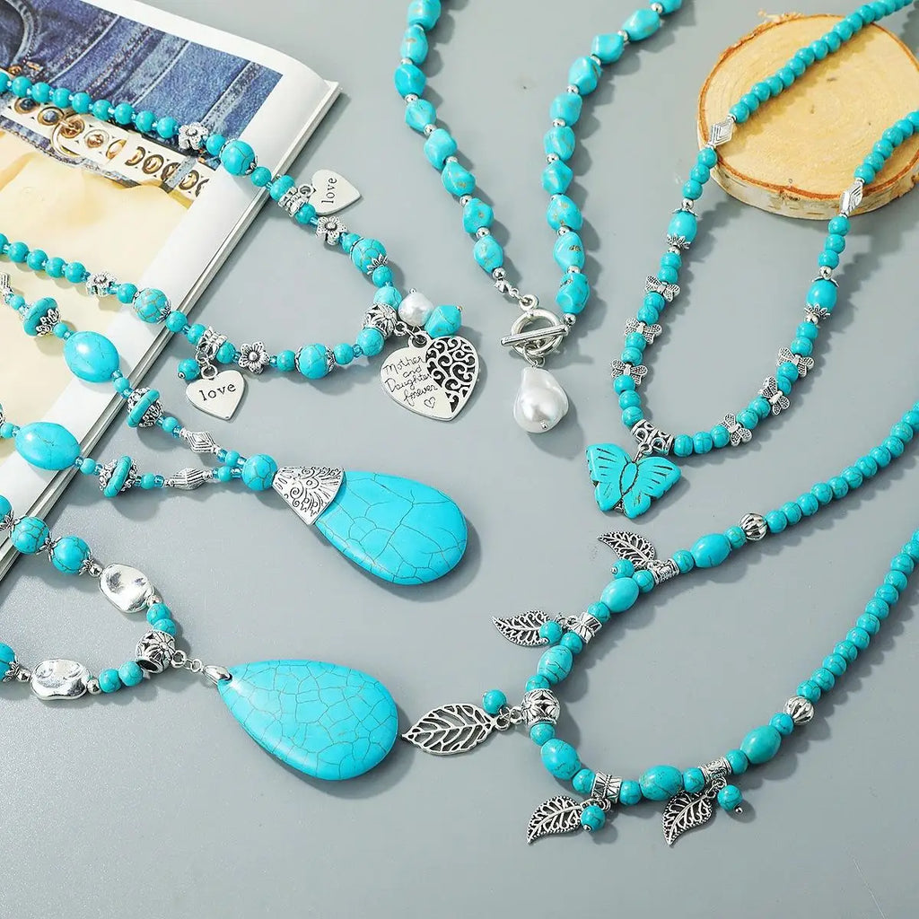 Natural Turquoise Beaded