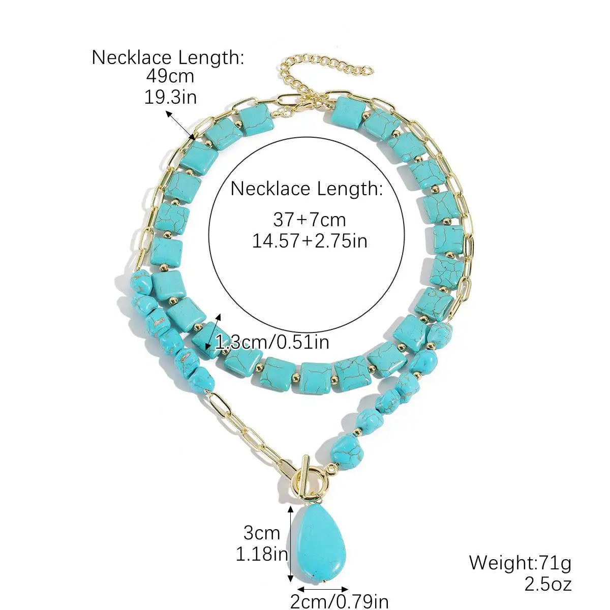 Natural Turquoise Beaded
