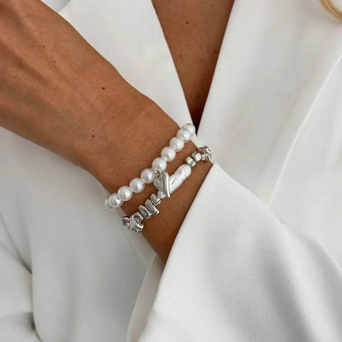 2Pcs/Set Elegant Imitation Pearl