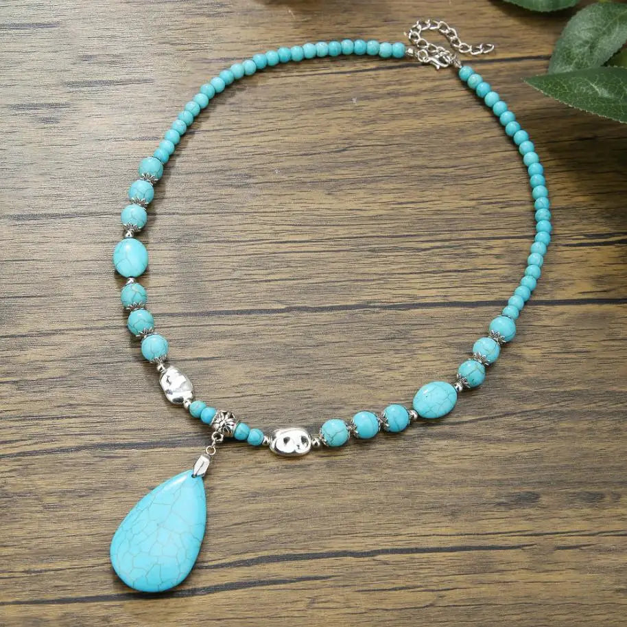 Natural Turquoise Beaded
