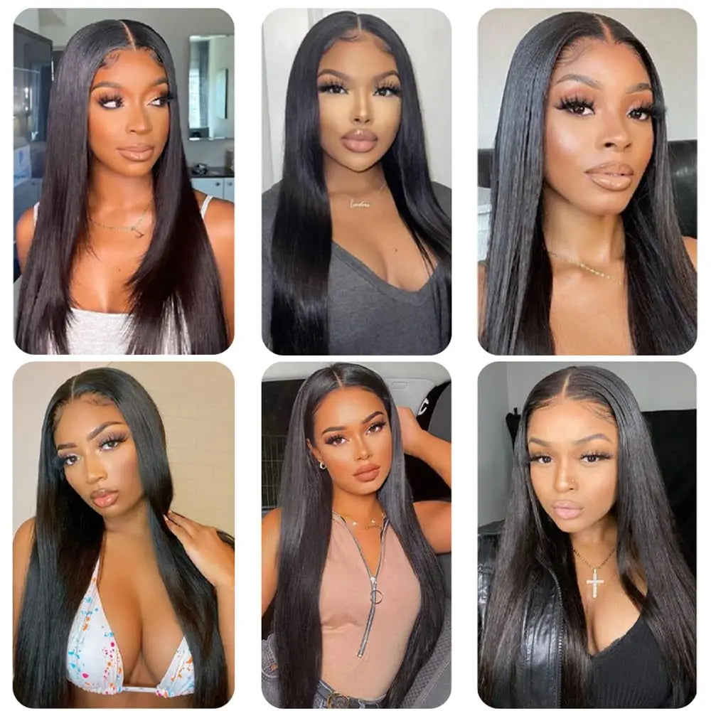 13x4 13x6 Straight Human Hair Lace Wigs