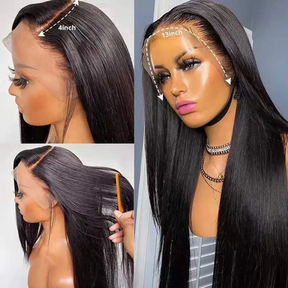 13x4 13x6 Straight Human Hair Lace Wigs