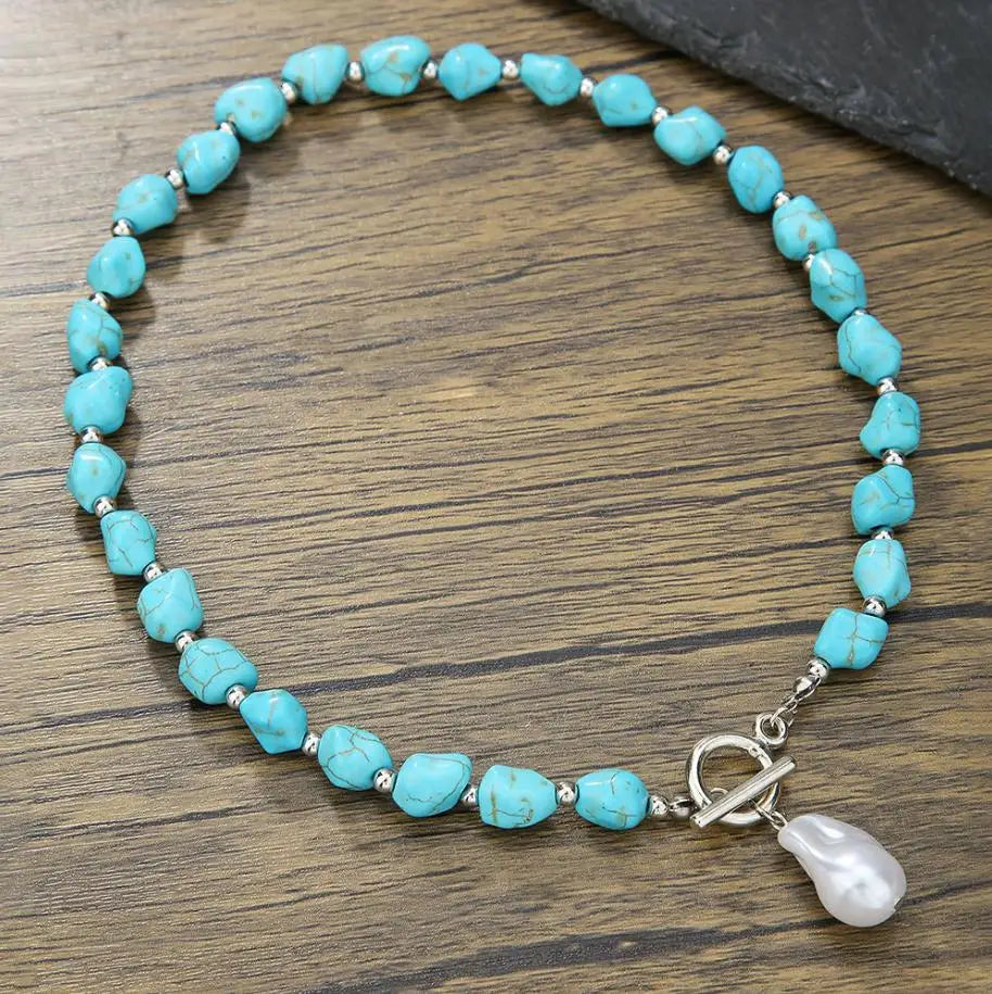Natural Turquoise Beaded
