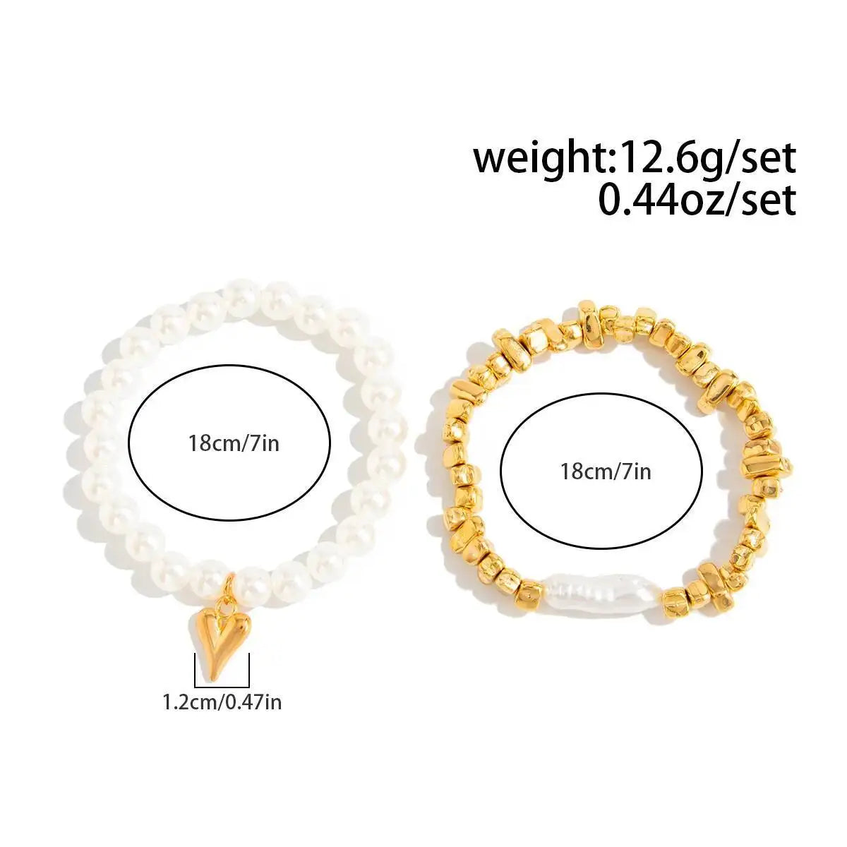 2Pcs/Set Elegant Imitation Pearl