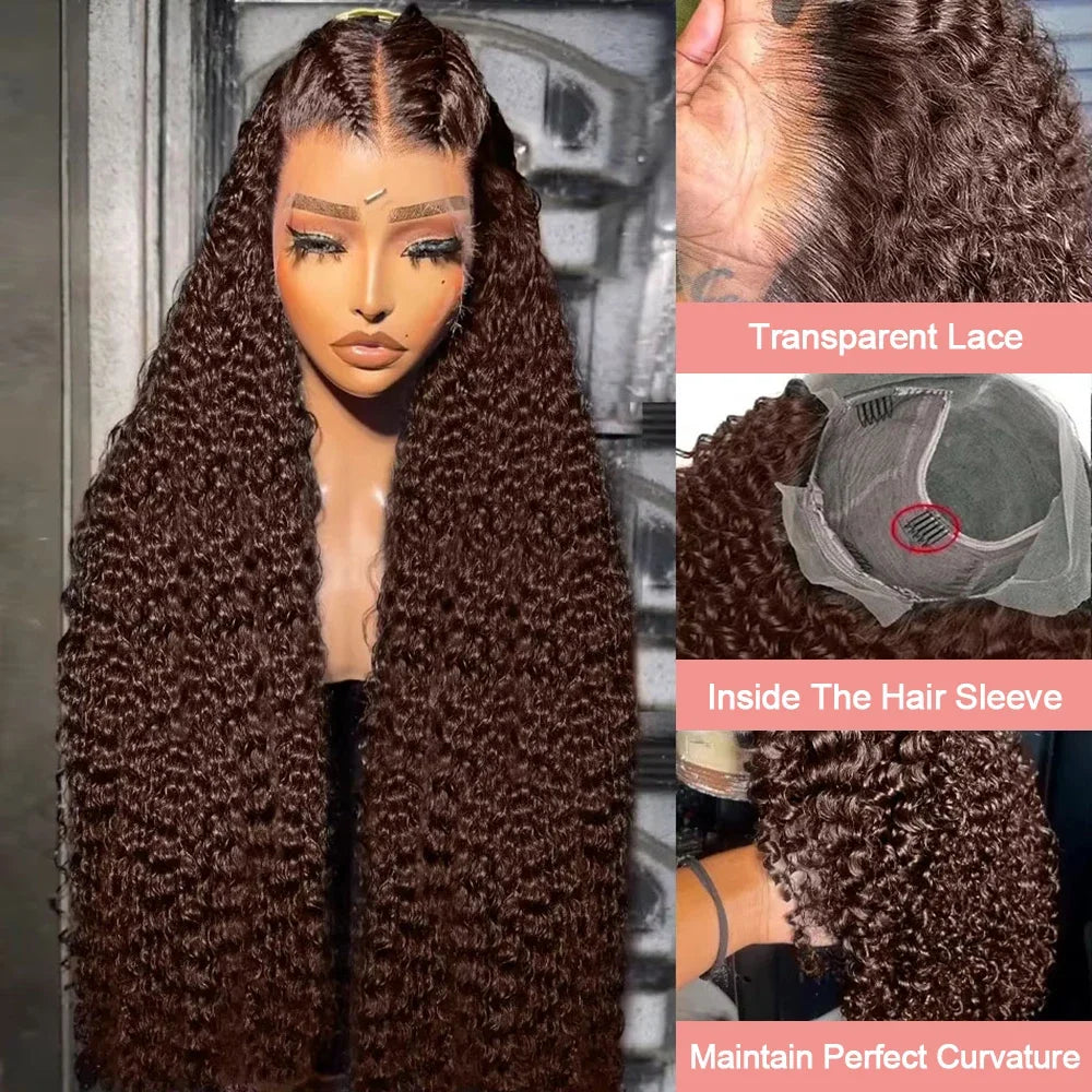 Curly Lace Frontal Wigs Pre Plucked