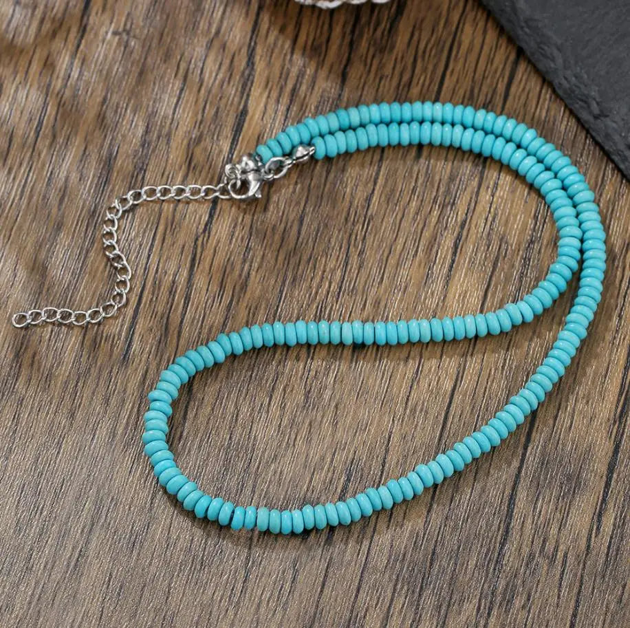 Natural Turquoise Beaded