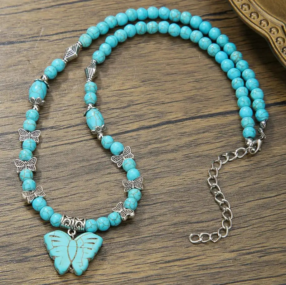 Natural Turquoise Beaded
