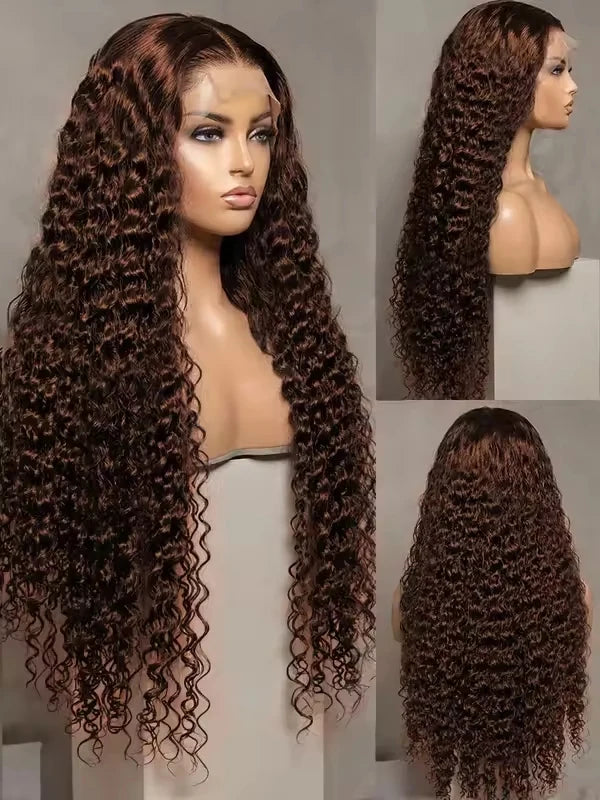 Curly Lace Frontal Wigs Pre Plucked