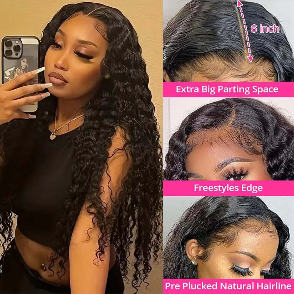 100% Deep Wave Frontal Wig
