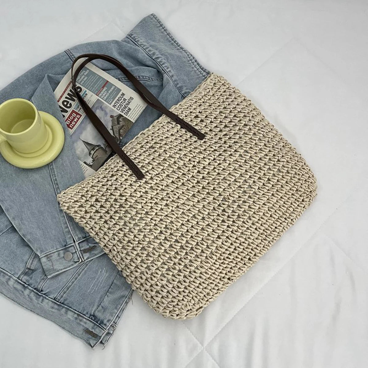 Beach Bag Rattan Woven