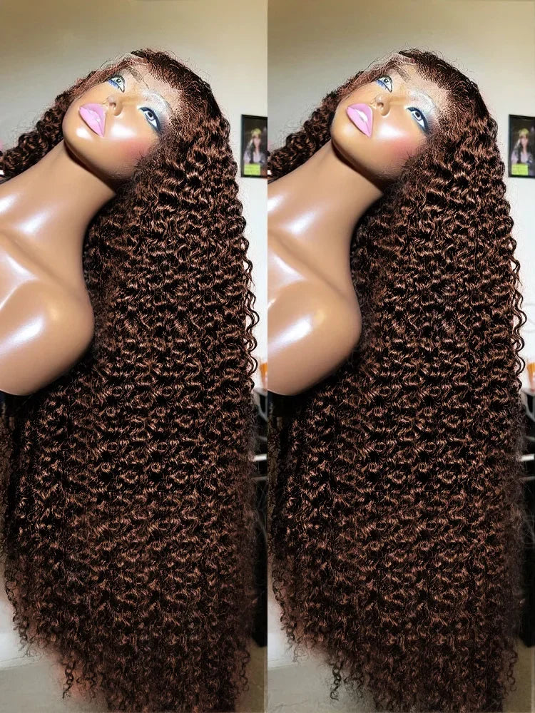 Curly Lace Frontal Wigs Pre Plucked